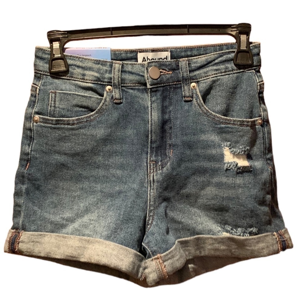 Abound High Rise Cuffed Jean Shorts size 24 NWT